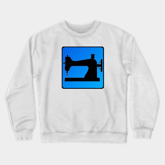 Sewing Mashine Sew Sewer Icon Yarn Pictogram Gift Crewneck Sweatshirt by bigD